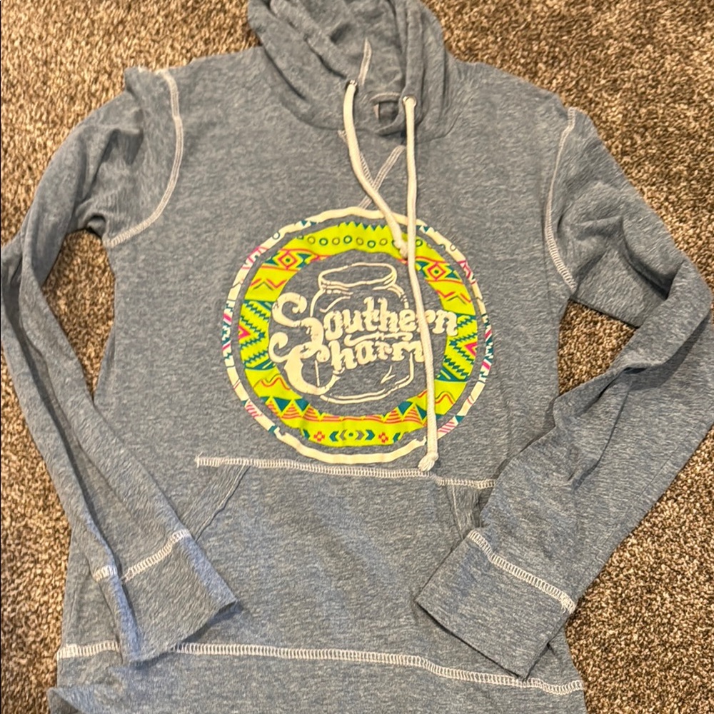 Blue Hoodie Top
